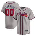 Custom Atlanta Braves Road Jersey - Gray