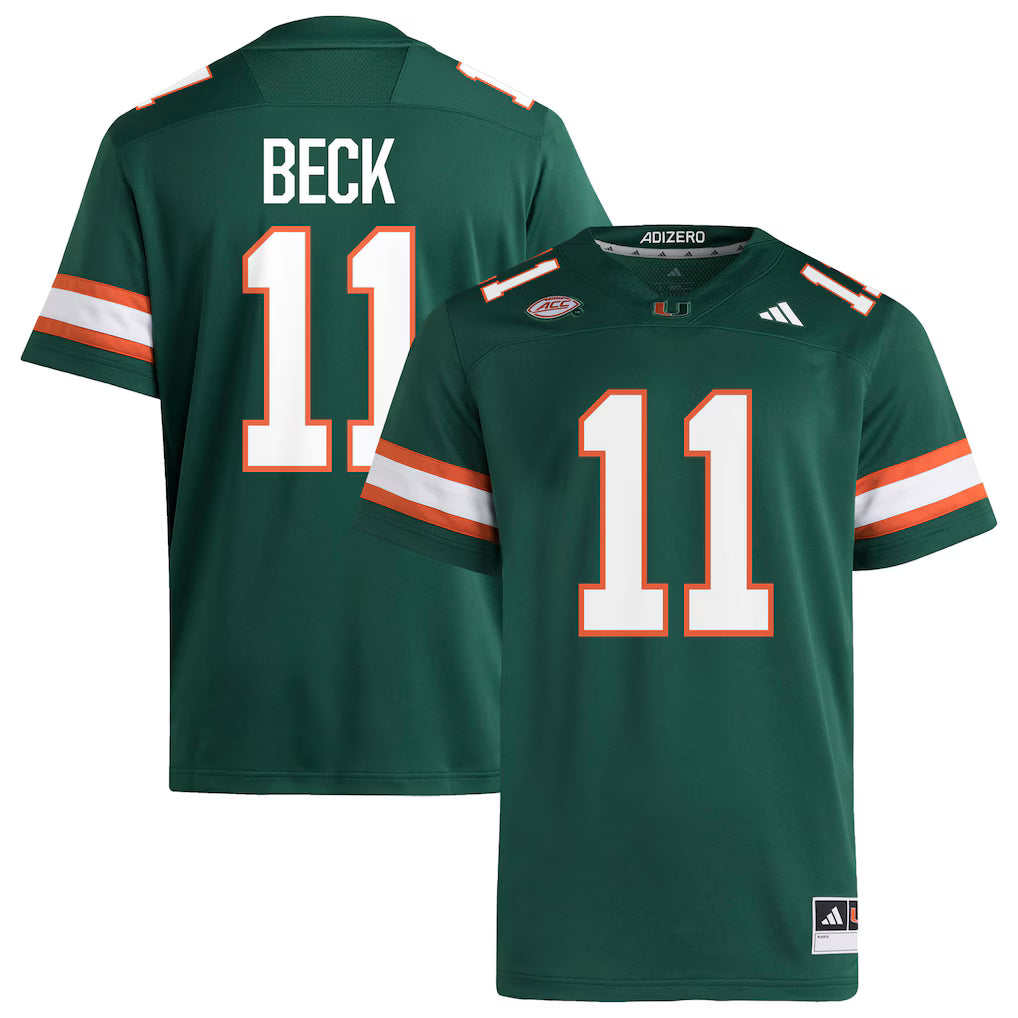 Carson Beck Miami Hurricanes Jersey - Green