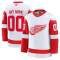 Custom Detroit Red Wings Away Premium Jersey - White