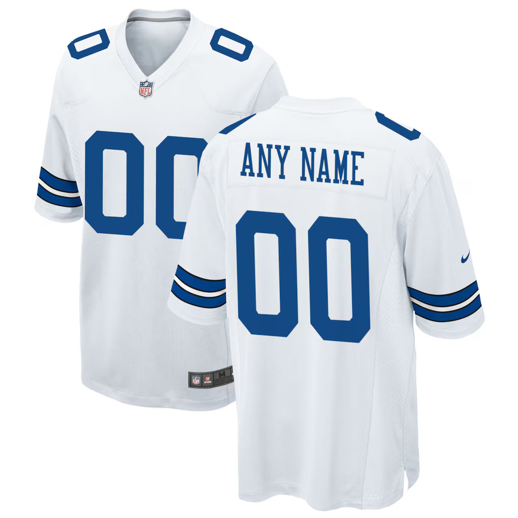Custom Dallas Cowboys Jersey - White